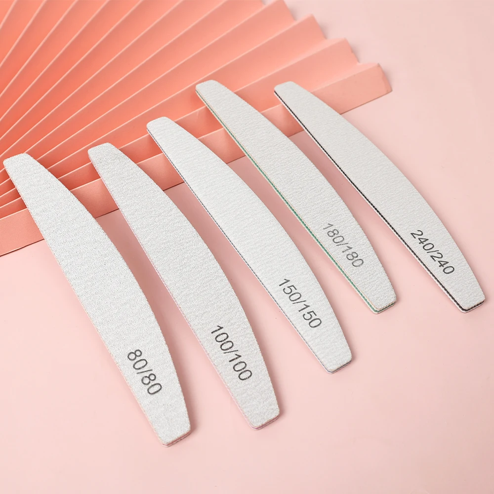 Профессиональная пилка для ногтей 1 шт. наждачная бумага толстые полумесячные