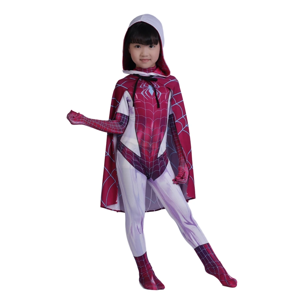 Женские костюмы для косплея человек Гвен толстовки из спандекса с капюшоном и