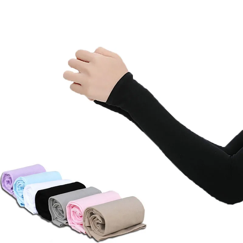 

1 Pairs Arm Sleeve Warmers Safety Sleeve Sun UV Protection Sleeves Arm Cover Cooling Warmer Running Golf Cycling Long Arm Sleeve