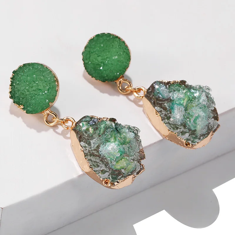Классические Винтажные Ювелирные изделия полимерные серьги зеленые с красными