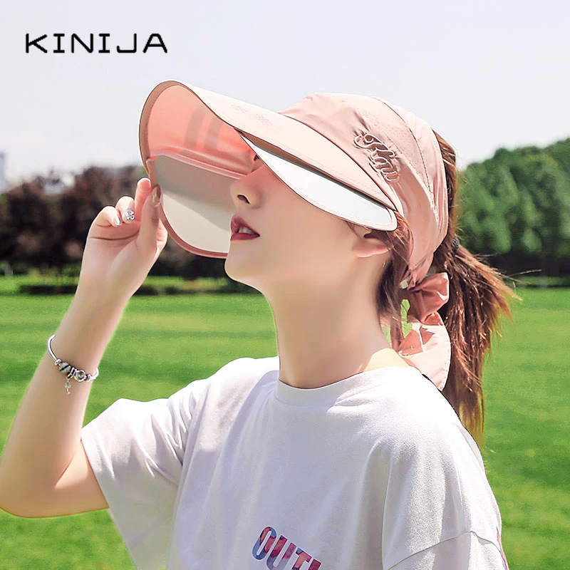 Летняя Солнцезащитная шапка Женская Выдвижная пустая верхняя шляпа Oem бейсболка