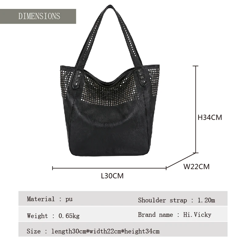 

Large Capacity Ladies Handbag Black Tote Bag 2021 Summer Hot Blue Black Female Handbag Christmas Gift For Girl Metal Piece Bags