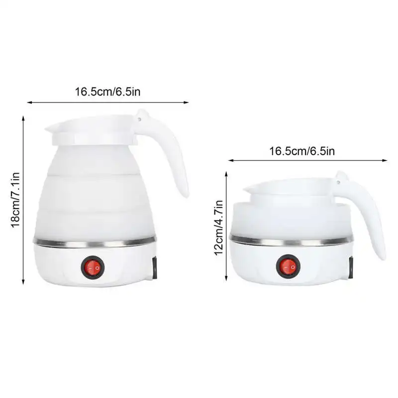 

600W Foldable Teakettle Portable Travel Electric Kettle Silicone Folding Water Boiling Pot Home Kitchen Appliances EU 220-240V