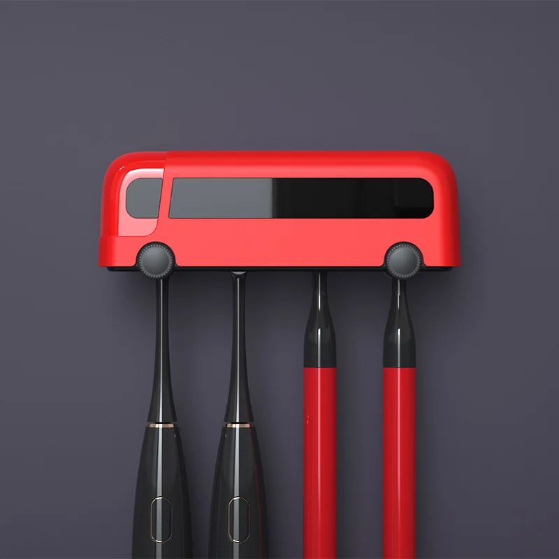 

PEISI Cartoon Car UV Sterilizer toothbrush Holder Toothpaste Squeezer Dispenser Bathroom Accessories Bathroom Shelf Storage Rack