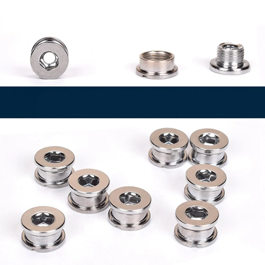 

10 Sets Crank Bolts Chainwheel Durable Premium Steel Crankset Nut Crankset Bolts for Bike Accessory Parts Bicycle