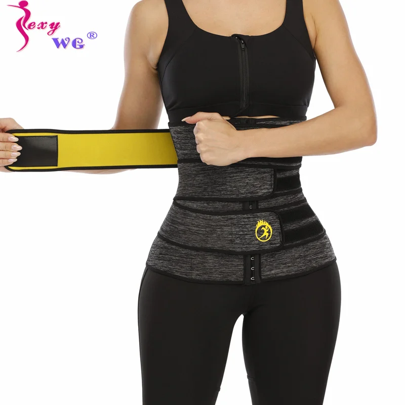 

SEXYWG Body Shaper Belt Neoprene Weight Loss Back Support Corset Women Sauna Sweat Strap Fitness Workout Waist Trainer Shapewear