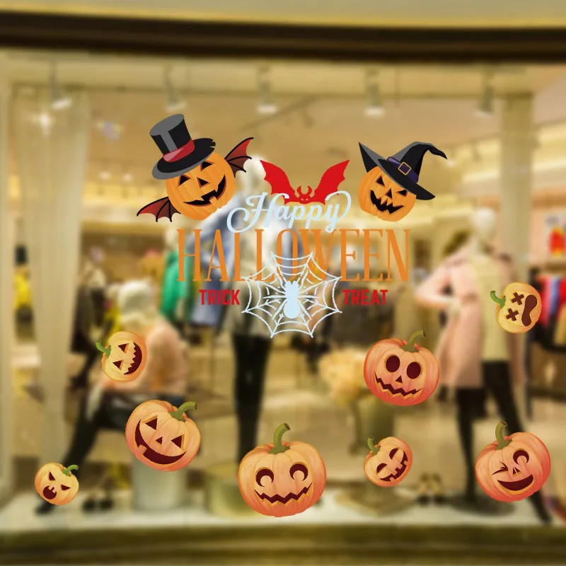 Декоративный реквизит на Хэллоуин статические наклейки окно Декорации для сцены