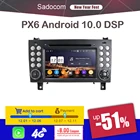 Автомагнитола PX6 на ОС Android 11,0, 4 Гб ОЗУ, 64 Гб ПЗУ, 8-ядерный автомобильный DVD-плеер для Benz SLK Class R171 SLK200280300350552004-2012, радио
