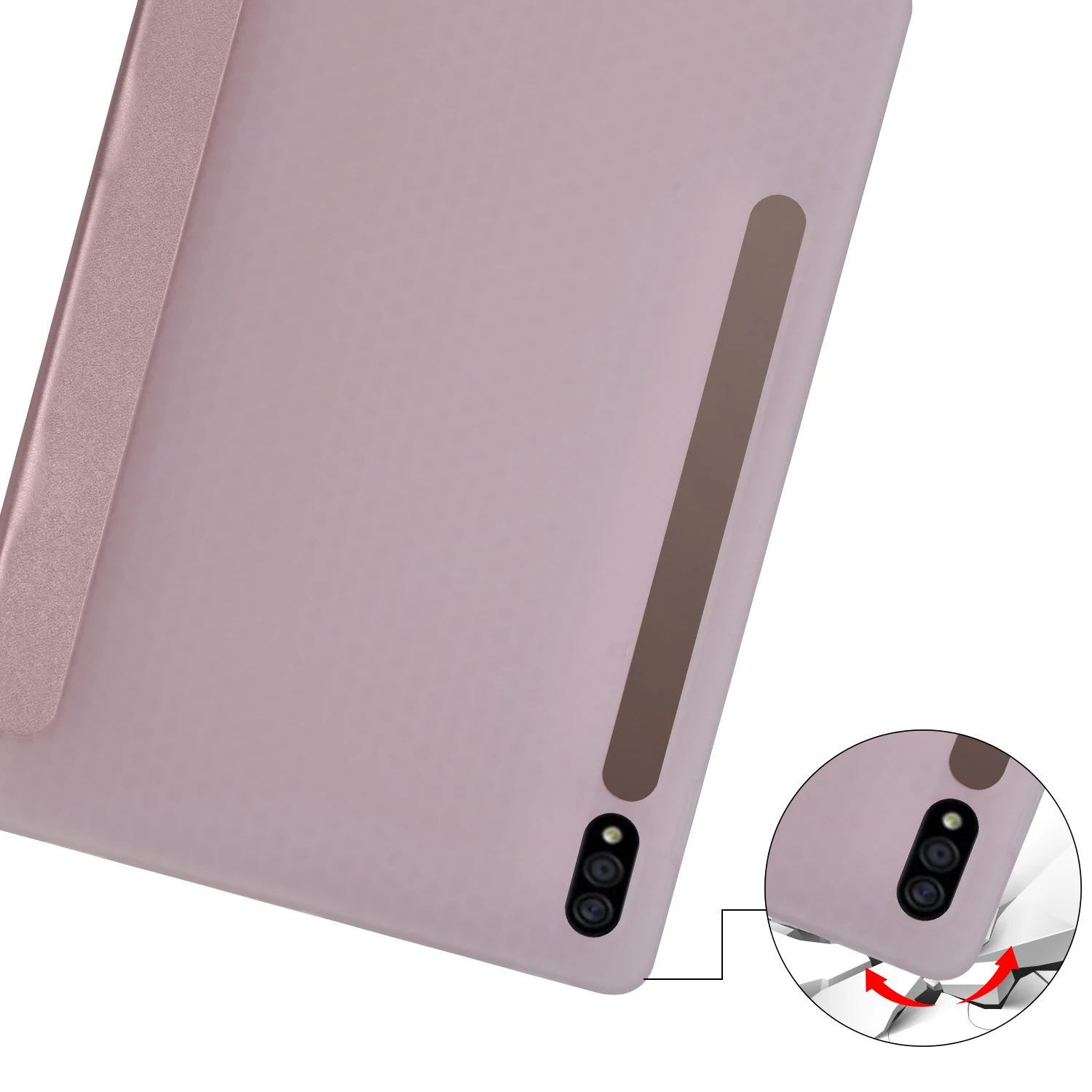 Мягкий чехол с держателем для ручки Samsung Galaxy Tab S7 T870 Plus T970 A7 T500 T505 S6 lite P610 |