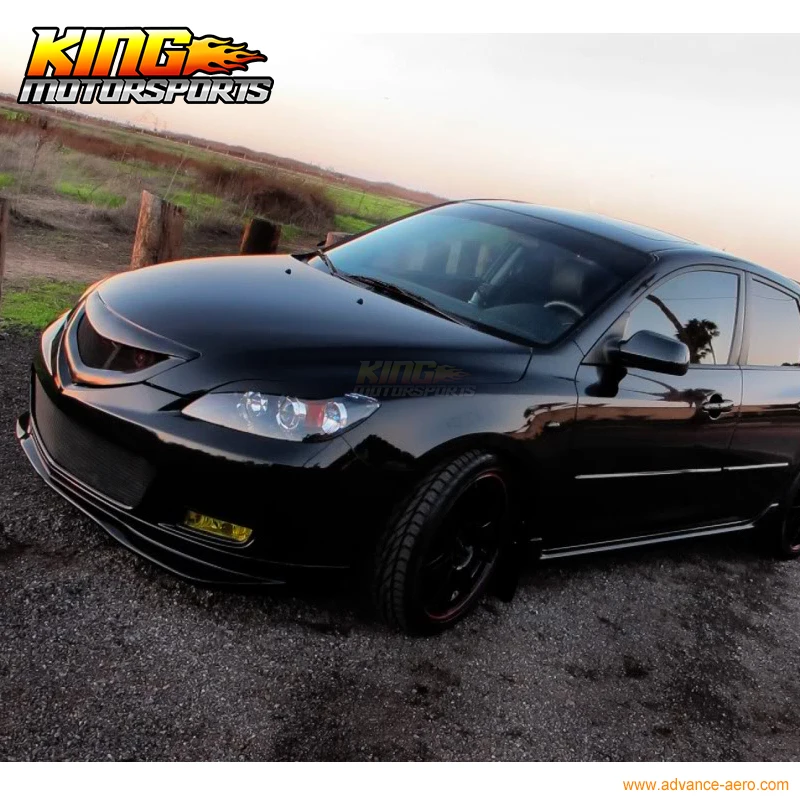 MS style Уретановый передний бампер черный спойлер для 07 09 Mazda 3 5Dr хэтчбек|spoiler for mazda
