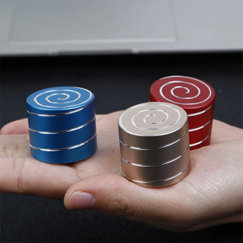 

Desk Anxiety Stress Relief Fidget Spinner Toy Kinetic Round Metal Spinner Adult Desktop Spinning Ball Fingertip Gadgets Hypnosis