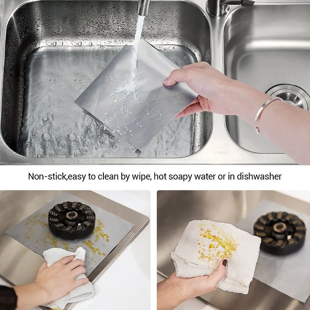 4 шт./компл. многоразовая Крышка для простыни антипригарная варочная поверхность