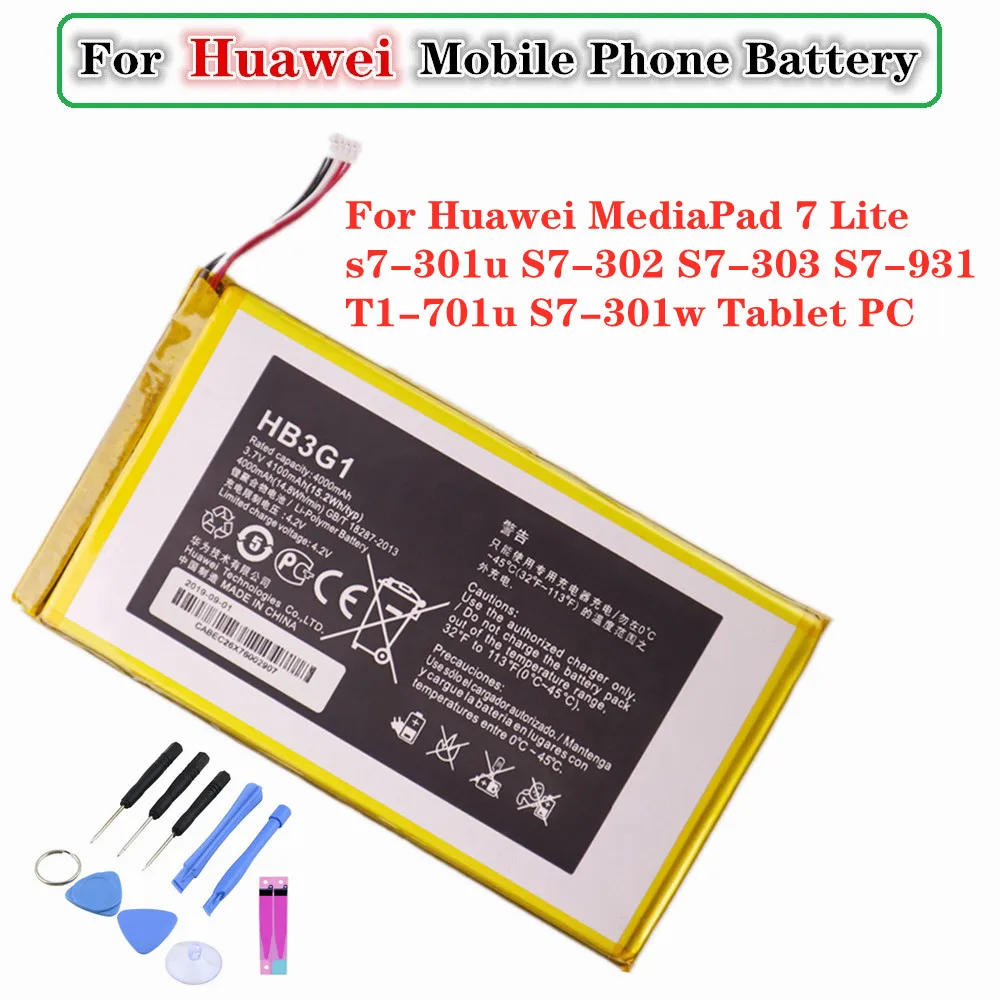 

4000 мАч HB3G1 HB3G1H, сменная батарея для Huawei MediaPad 7 Lite