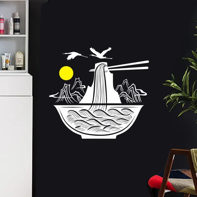 Ручная наклейка на лапшу японский стикер для ресторана постеры виниловые