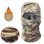Зимняя утепленная камуфляжная тактическая Балаклава, теплая флисовая мотоциклетная маска для лица, военная, страйкбольная, военная, Охотничья Шапка