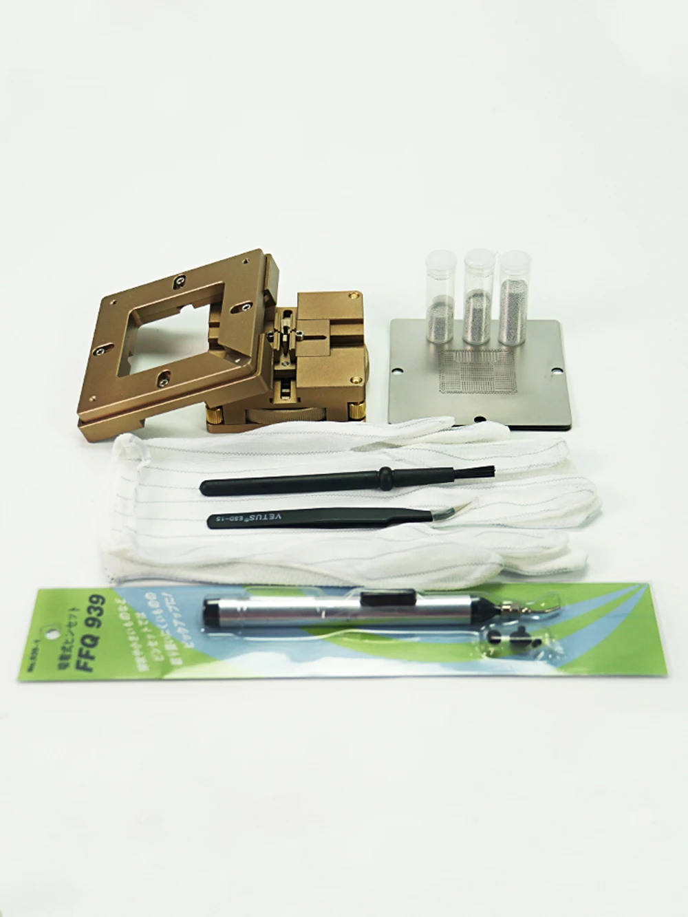 

80MM 90MM universal reballing station reball jig PS4 stencils rotary hand tool Soldering Station 25K Solder ball ESD tweezers