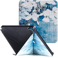 case for kobo sage ereader 8 inch 2021 released premium pu leather origami stand cover with auto sleepwake