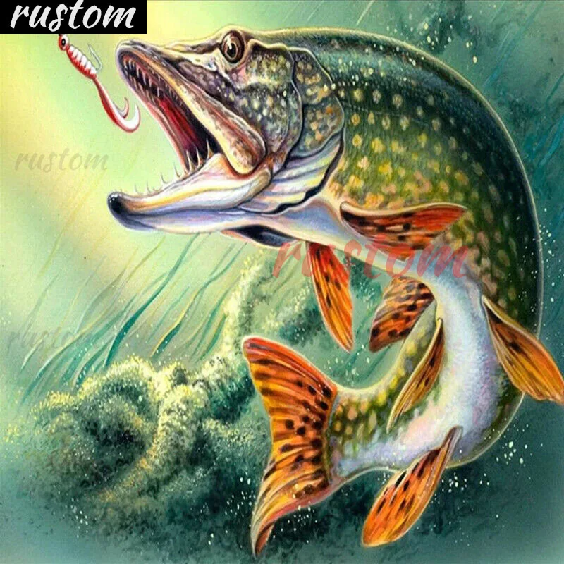 

5D алмазная живопись, вышивка крестиком, рыба, полная вышивка, вышивка diomand, мозаика, изображения, художественное ремесло, настенная наклейка,...