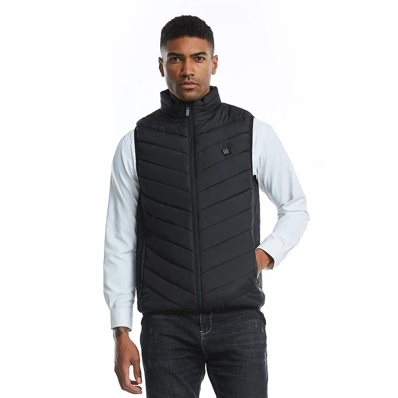 Унисекс куртки с подогревом без рукавов Мужская зимняя теплая куртка Флисовая