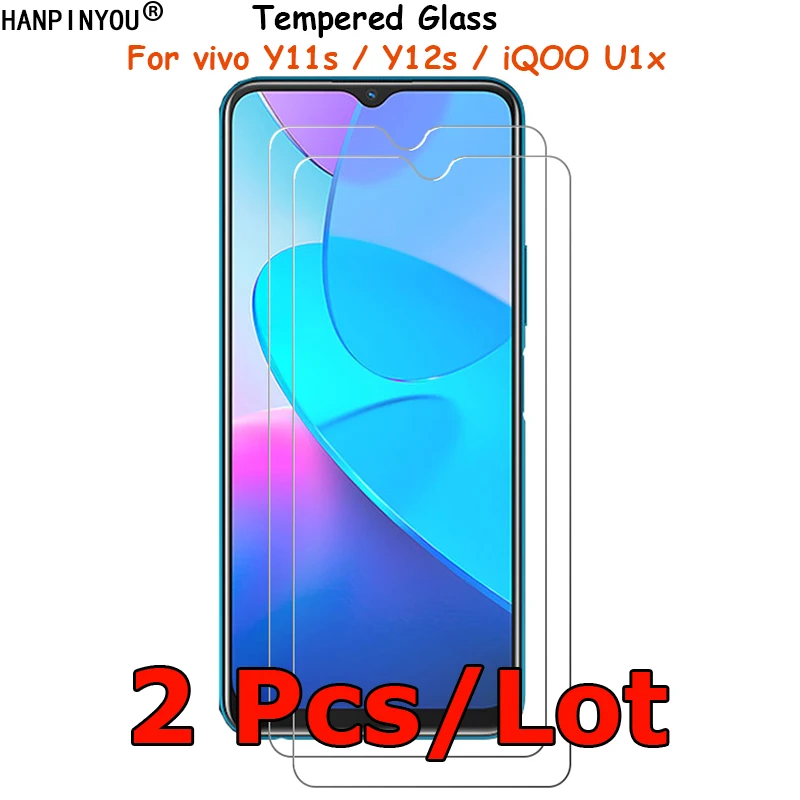 

2 шт./лот для vivo Y11s / Y12s / iQOO U1x 6,51 дюйма, прозрачное закаленное стекло, защита для экрана, ультратонкая Взрывозащищенная защитная пленка