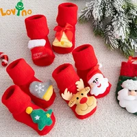 kids childrens socks for girls boys thicken print cotton toddlers baby christmas socks for newborns infant short socks clothing