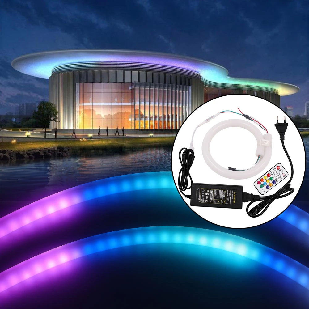 

1m 2m DC5V RGB Neon Light Remote Control Led Strip SK6812 60led/m Rope Light Silicon Tube Lamp Waterproof Outdoor Decoration
