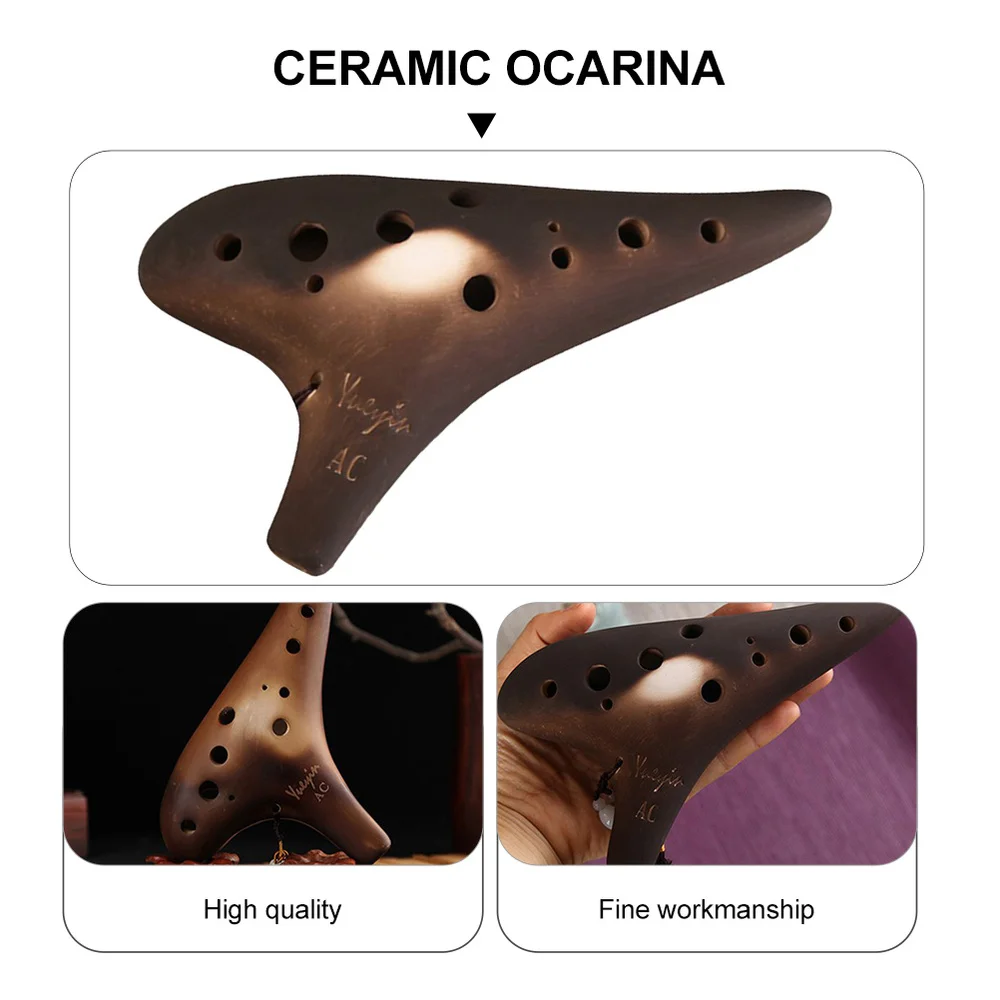 

1Pc Ceramic 12 Holes Ocarina Alto Ocarina Instrument for Performers