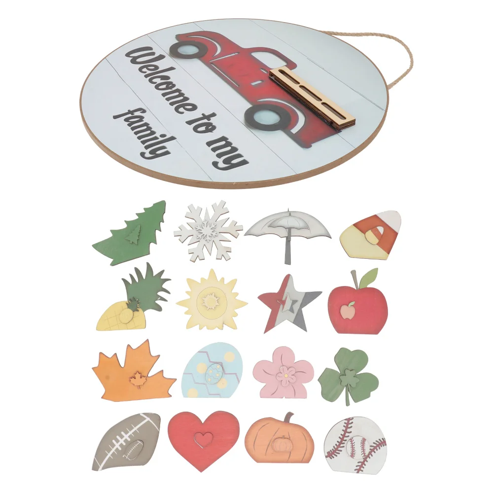 

1 Set DIY Wooden Board Pendant Home Letter Plate Decoration Wood Craft