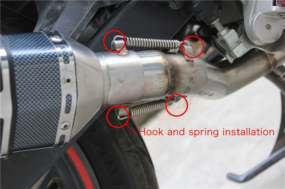 51 мм выхлоп Универсальный выхлоп мотоцикл модифицированный выхлоп скутер глушитель дБ убийца выхлоп для большинства мотоциклов ATV