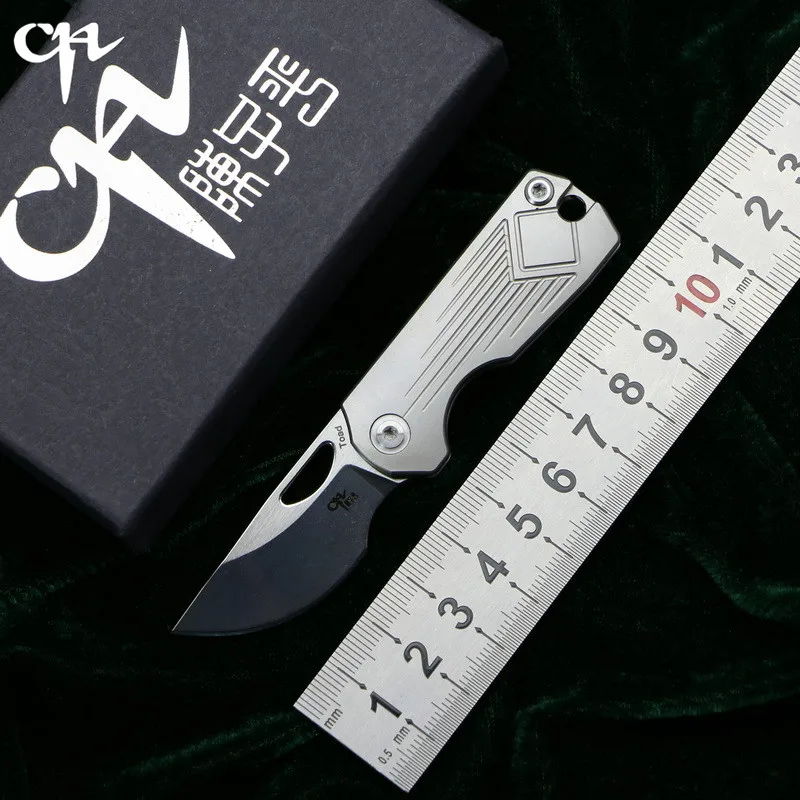 Складной нож CH003 с лягушкой ручка из искусственного титана TC4 подшипник лезвием