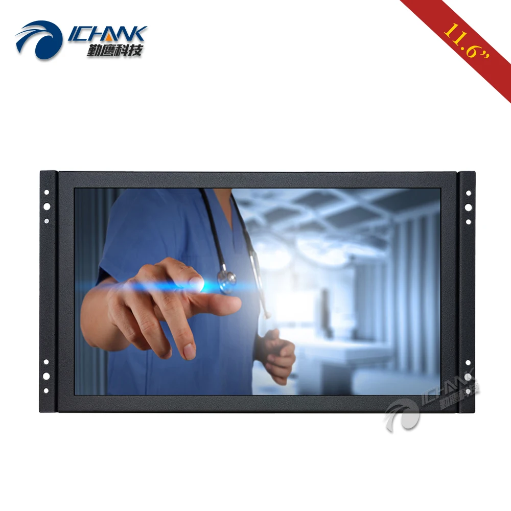 ZK116TC-253/11," 12" дюймов 1920x1080p широкоформатный HDMI USB VGA встроенный открытая рамка резистивный сенсорный ЖК-экран монитор