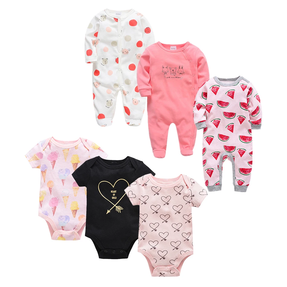 PHY2288 6 шт./упак. с героями мультфильмов, комплект для новорожденных мальчиков 0-12 месяцев, детские комбинезоны с длинными рукавами для маленьких мальчиков и девочек, одежда для новорожденных - Цвет: PHY2288