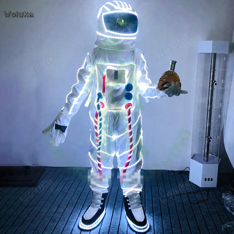 Космический свет костюм астронавт светодиодная одежда из винного сервиса ночной