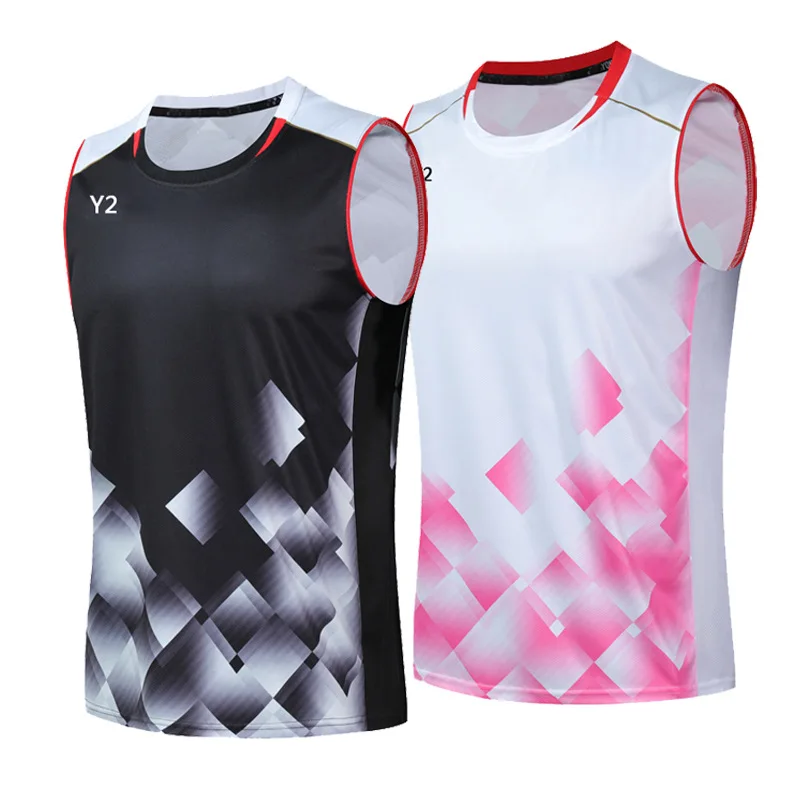 

New Sport Quick Dry Clothing Sportswear Badminton T-shirt For Men Women Original Sleeveless