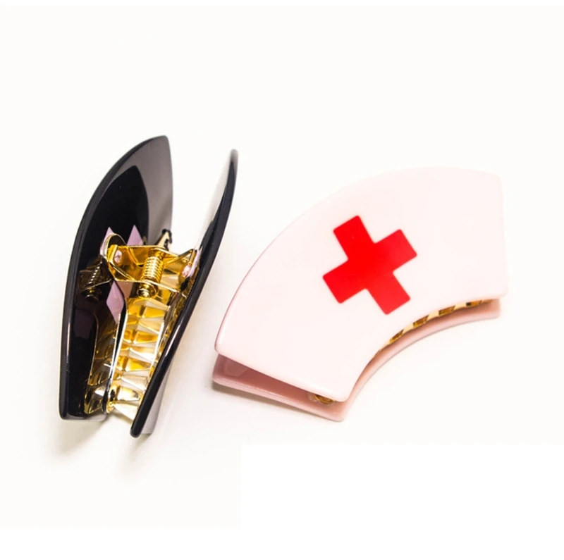 

Harajuku Acrylic Nurse Costume Hair Clip Nurse Cap Hairpins Lolita Barrette N58F