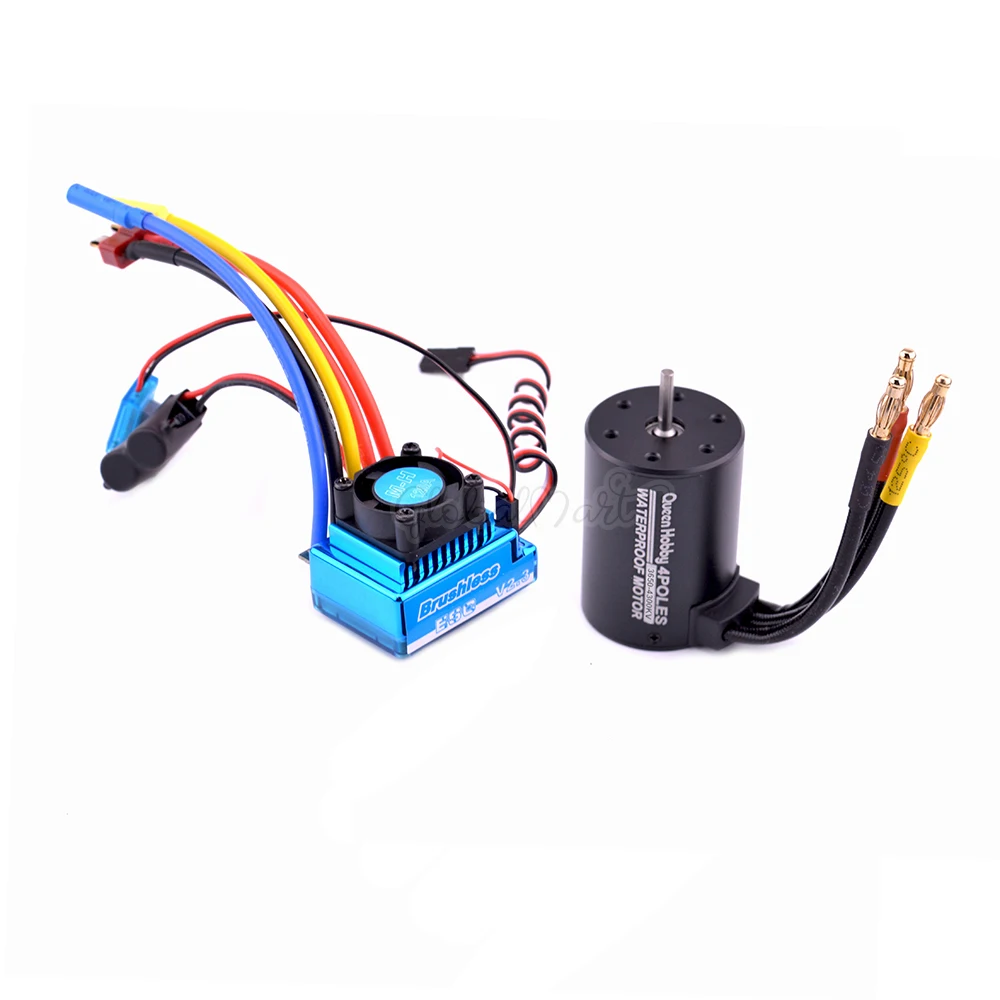 3650 2300kv 3100kv 3900kv 4300kv 5200kv бесщеточный двигатель/45A 60A 80A 120A ESC для 1:10 1/10 RC Car|Детали и