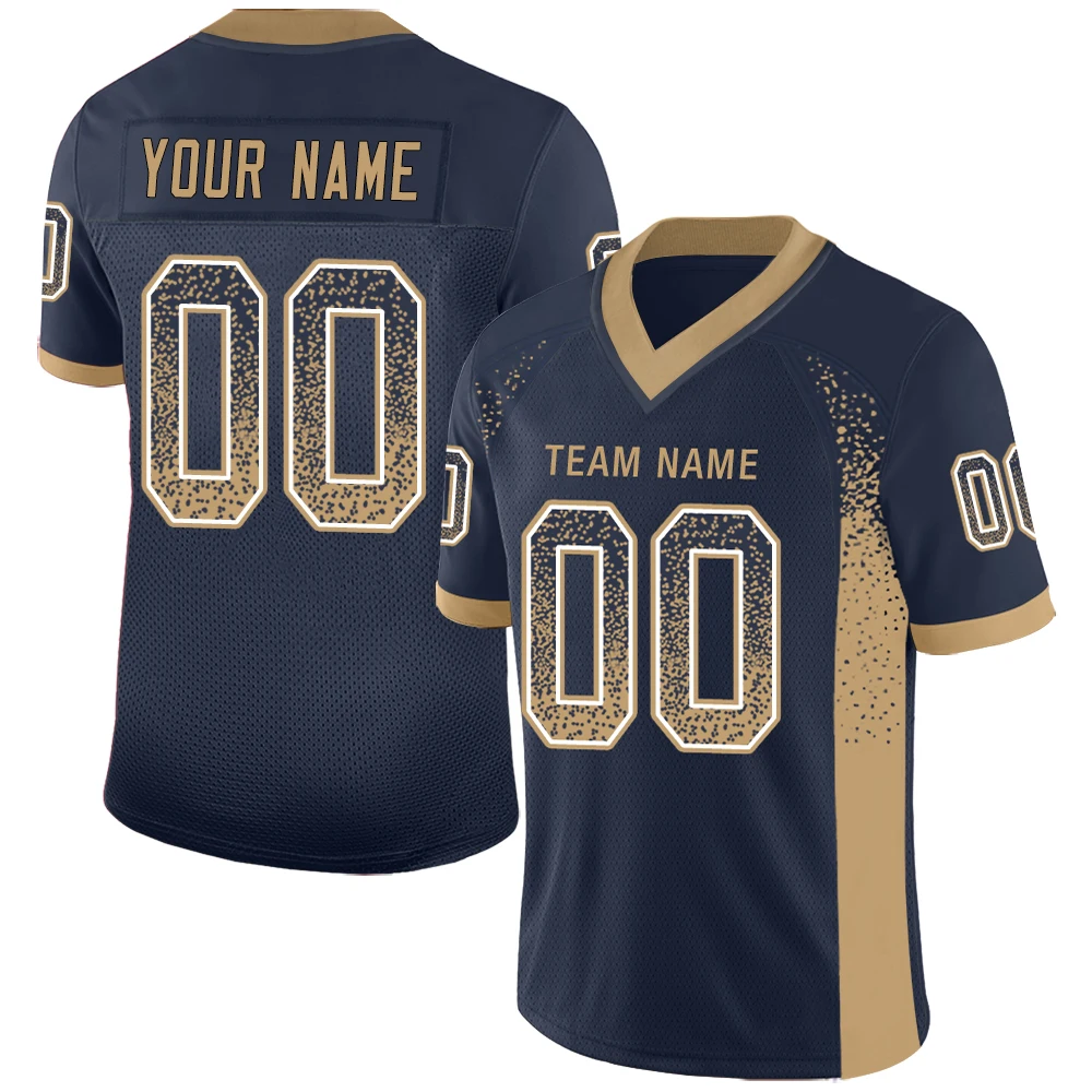 Custom American Football Jersey Graffiti Gradient Color Printing Team Name Number Football Shirt Outdoor Rugby Jersey Men/Youth