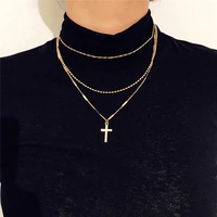 necklace for women pendant chains layered accessories jewellery fashion pendants and gold chain long cross necklace on the neck