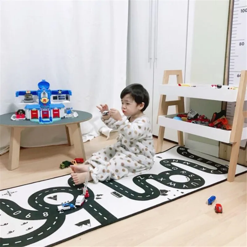 Коврик для ползания малышей 180x60 см городская дорога нескользящий коврик детей