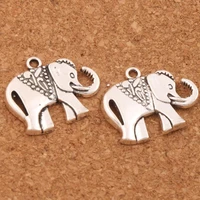 21pcs mic zinc alloy luxury dots elephant charms pendants 25x21 mm jewelry diy fit bracelets necklace earrings l1396