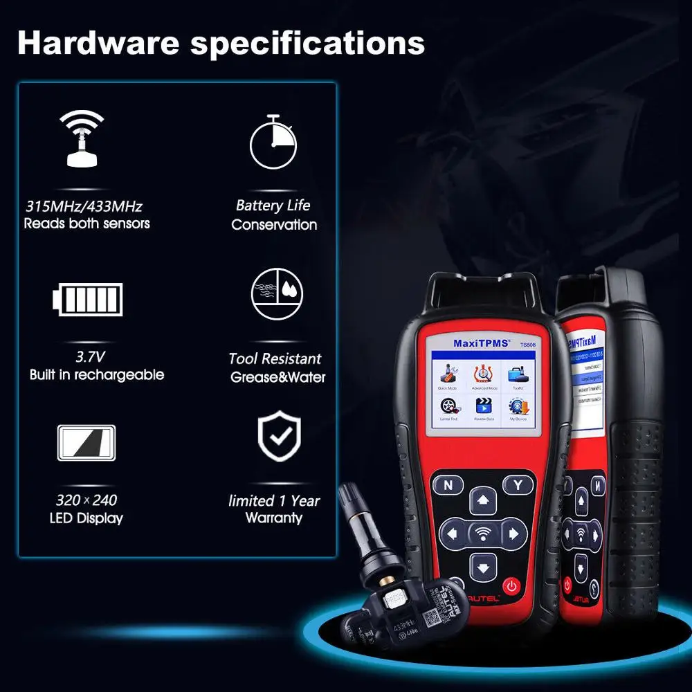 Autel MaxiTPMS TS508 TPMS инструмент с MX сенсором набор инструментов для диагностики
