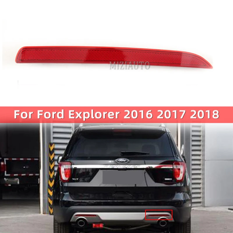 Riflettore paraurti rosso per Ford Explorer 2016 2017 2018 fanale posteriore fendinebbia freno posteriore senza gruppo lampadina