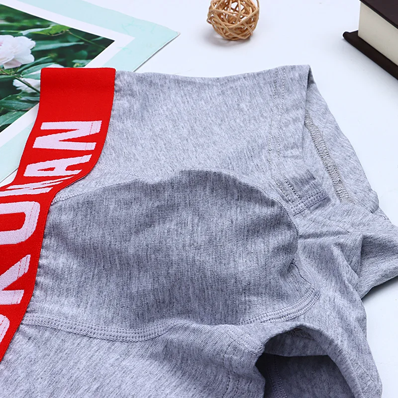 

4Pcs Men Boxers Underwear Fashion Casual Gay Short Boxer Soft Cotton Brand Quality U Convex Sexy Cuecas Breathable Under Panties