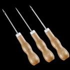 Инструмент для ремонта обуви MIUSIE, 1 шт., игла для шитья, деревянная ручка, шило, конический инструмент для работы с кожей материалы для рукоделия Шитье