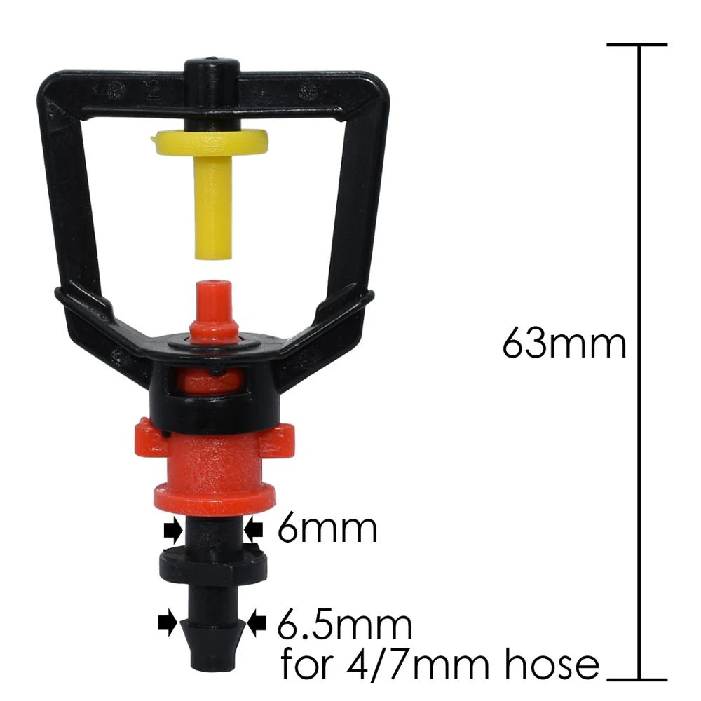 

1pcs Garden Rotating Sprinkler Water Nozzles 360 Degree With Nozzle Holder Watering Plants Garden Irrigation Sprinkler Waterings