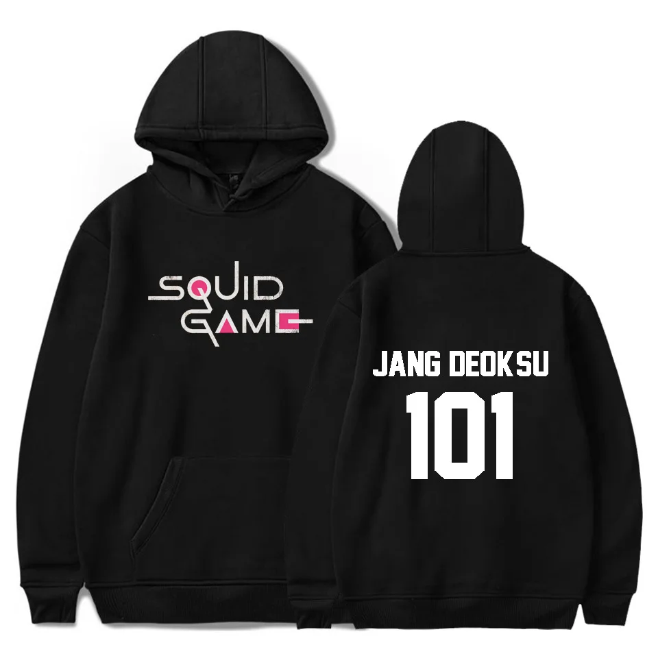 

Autumn Hooded Squid Game Hoodies Sweatshirts Men Women Unisex Pullovers Fashion Hip Hop Tops Casual Boys Girls Black Sportswear