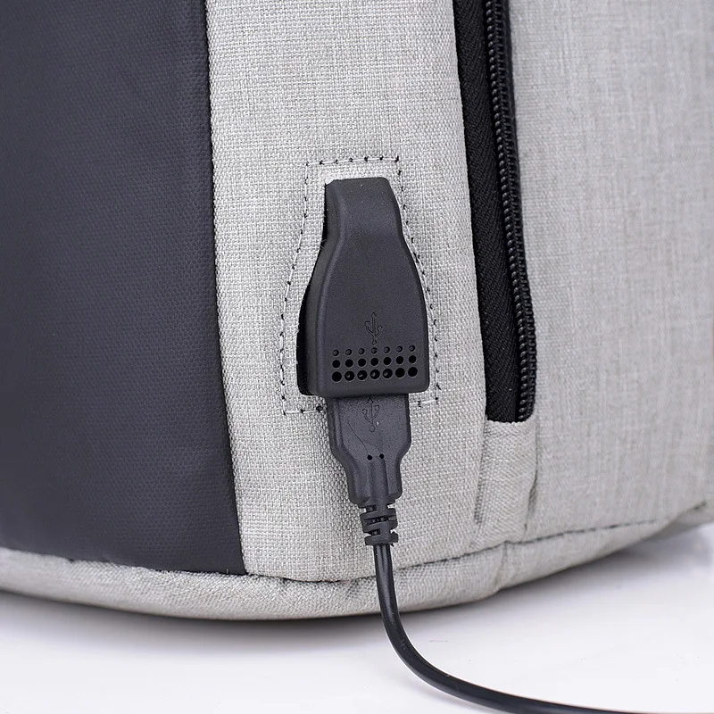 Мужской рюкзак с USB зарядкой, деловая сумка для ноутбука, большая емкость, водонепроницаемый, защита от кражи, комбинированный замок, рюкзаки для путешествий
