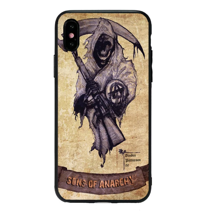 Мягкий чехол для телефона из ТПУ с изображением американских ТВ сынов анархий