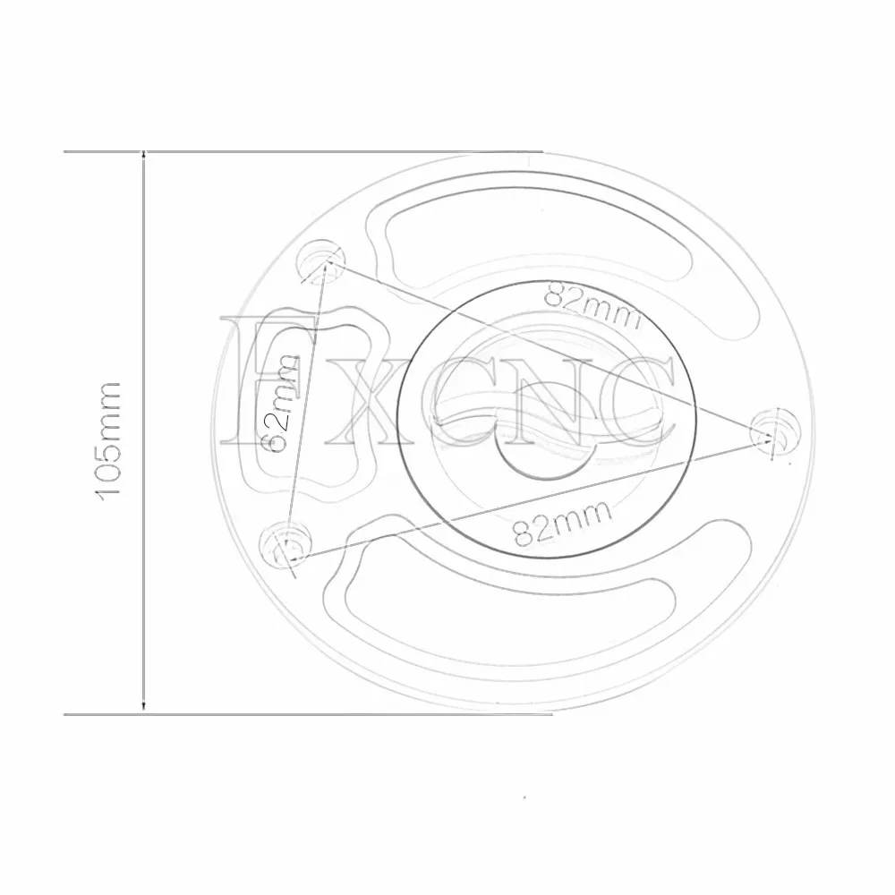 Алюминиевый топливный бак FXCNC 105 мм для мотоцикла крышка бензобака без ключа Yamaha