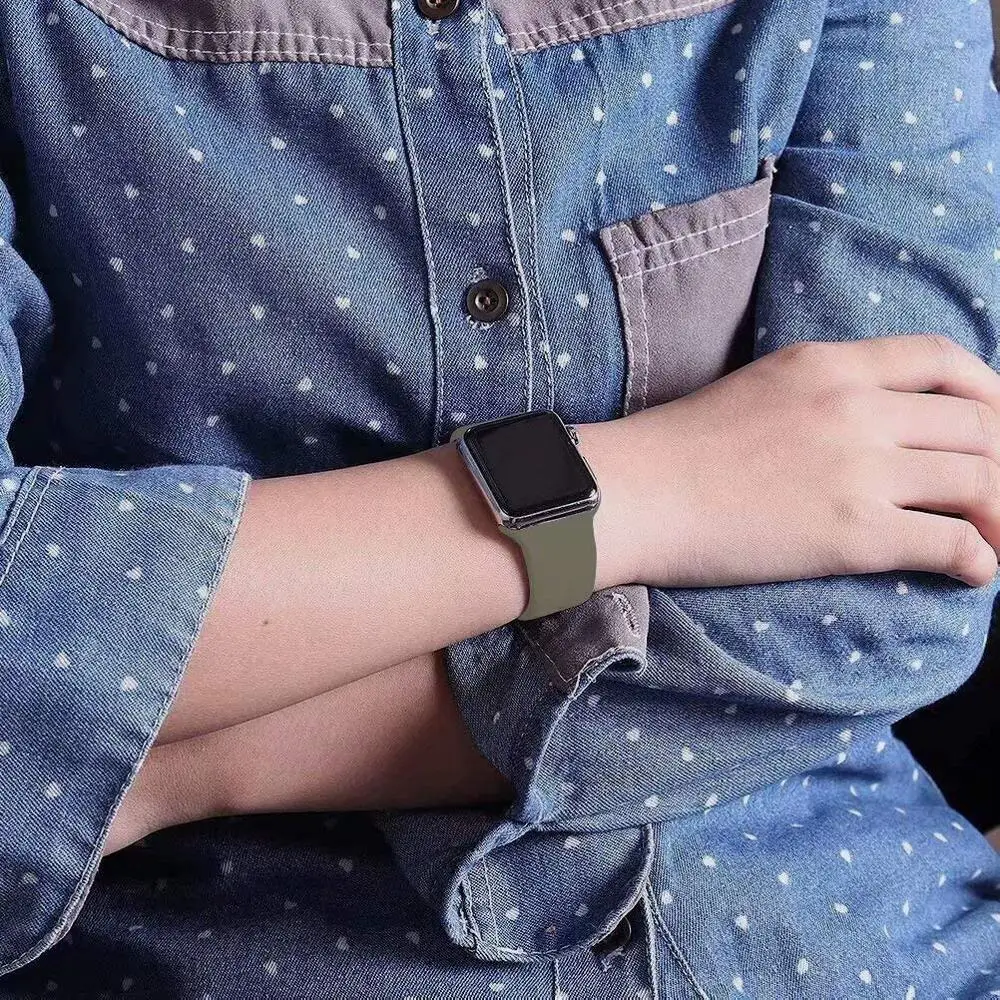 

Silicone band For Apple Watch strap 44mm 40mm 42mm 38mm 42 mm smartwatch wristband Sport bracelet iWatch serie 3 4 5 6 se strap